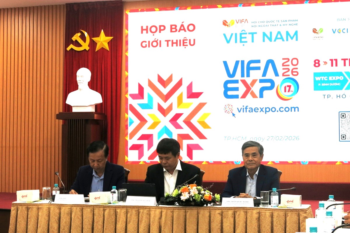 HỘI CHỢ QUỐC TẾ SẢN PHẨM NỘI NGOẠI THẤT VÀ MỸ NGHỆ VIỆT NAM (VIFA EXPO) 2026 SẼ DIỄN RA TỪ NGÀY 8-11/3